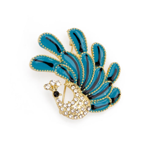 UJOY Blue Brilliant Butterfly Brooch Fashion Colorful Butterfly Brooch Fashion Wedding Jewelry for Women Girls