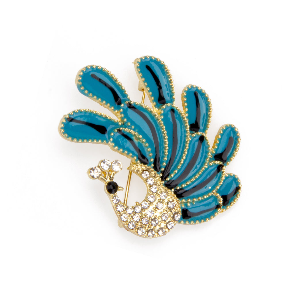 UJOY Blue Brilliant Butterfly Brooch Fashion Colorful Butterfly Brooch Fashion Wedding Jewelry for Women Girls
