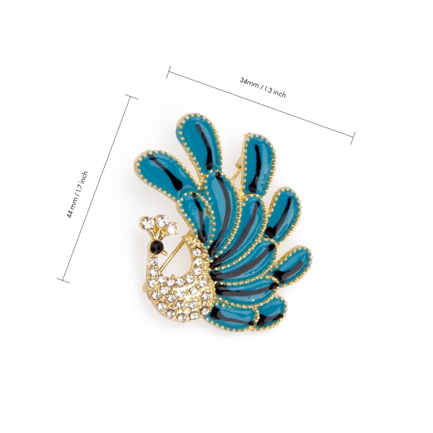 UJOY Blue Brilliant Butterfly Brooch Fashion Colorful Butterfly Brooch Fashion Wedding Jewelry for Women Girls