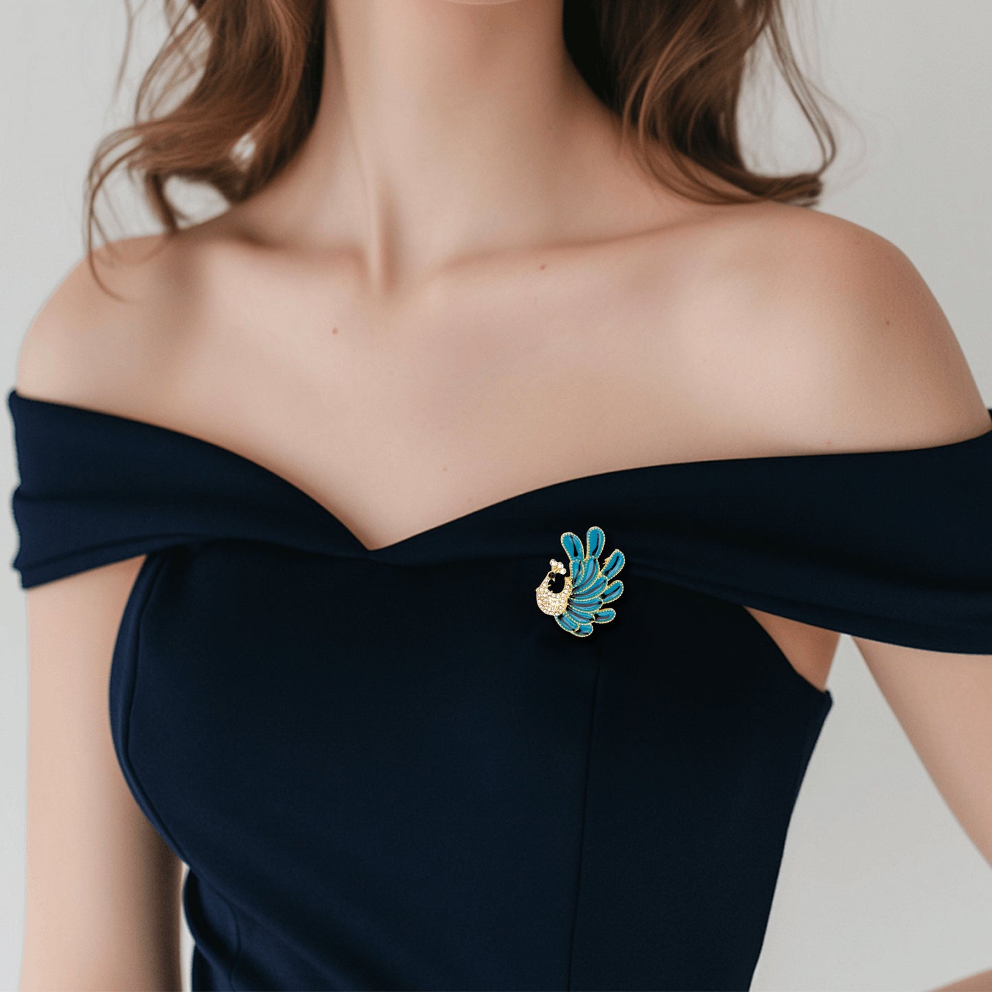 UJOY Blue Brilliant Butterfly Brooch Fashion Colorful Butterfly Brooch Fashion Wedding Jewelry for Women Girls