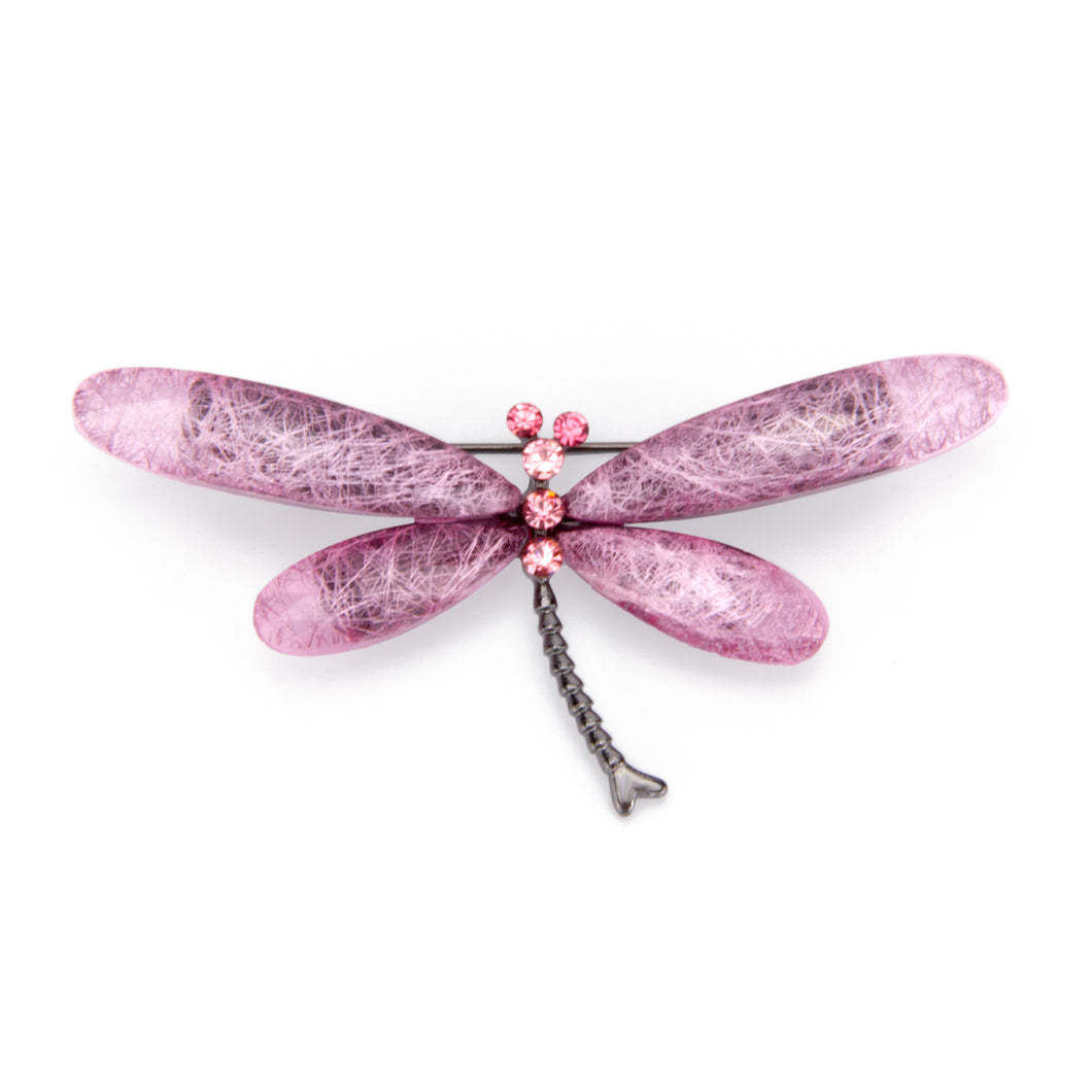 UJOY Pink Blue Dragonfly Wings Brooch Lapel Brooch Pin Set for Daily Decoration