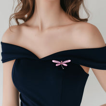 Load image into Gallery viewer, UJOY Pink Blue Dragonfly Wings Brooch Lapel Brooch Pin Set for Daily Decoration