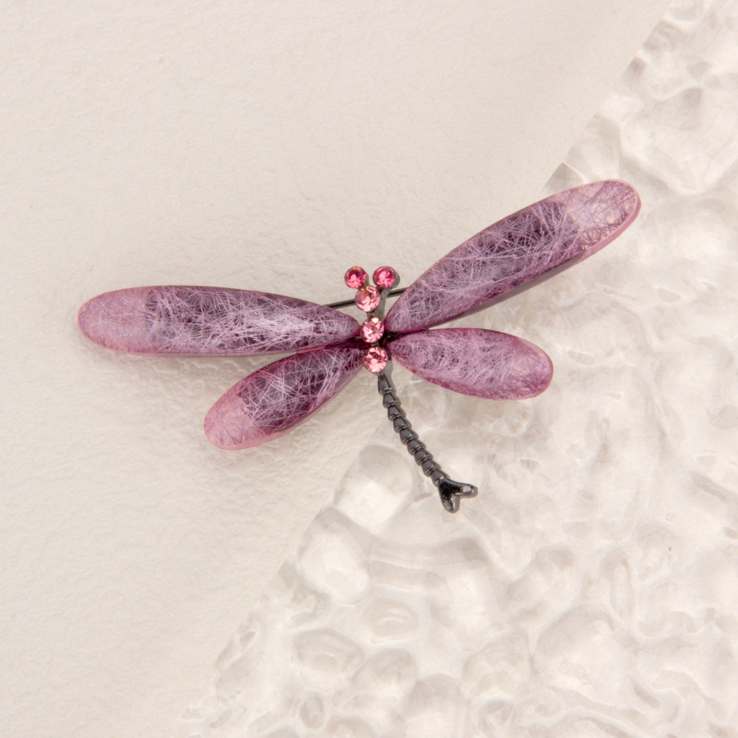 UJOY Pink Blue Dragonfly Wings Brooch Lapel Brooch Pin Set for Daily Decoration