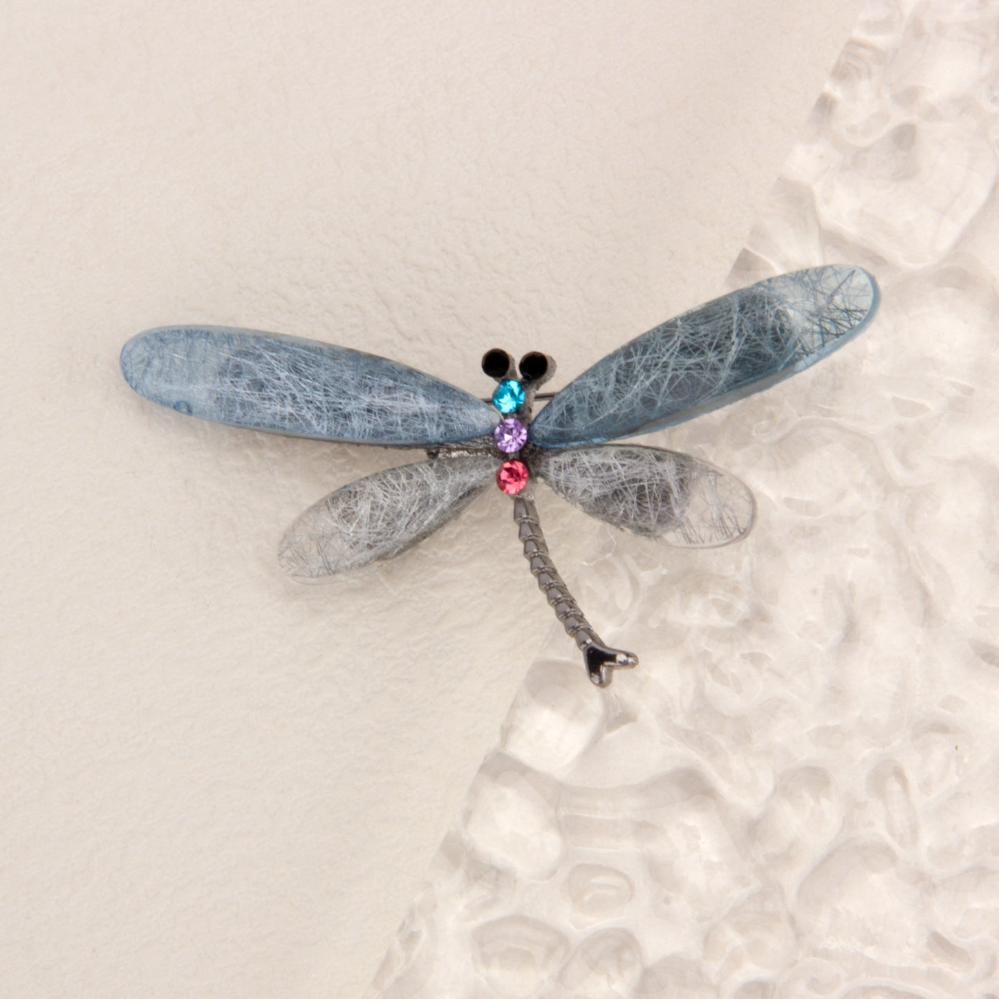 UJOY Pink Blue Dragonfly Wings Brooch Lapel Brooch Pin Set for Daily Decoration