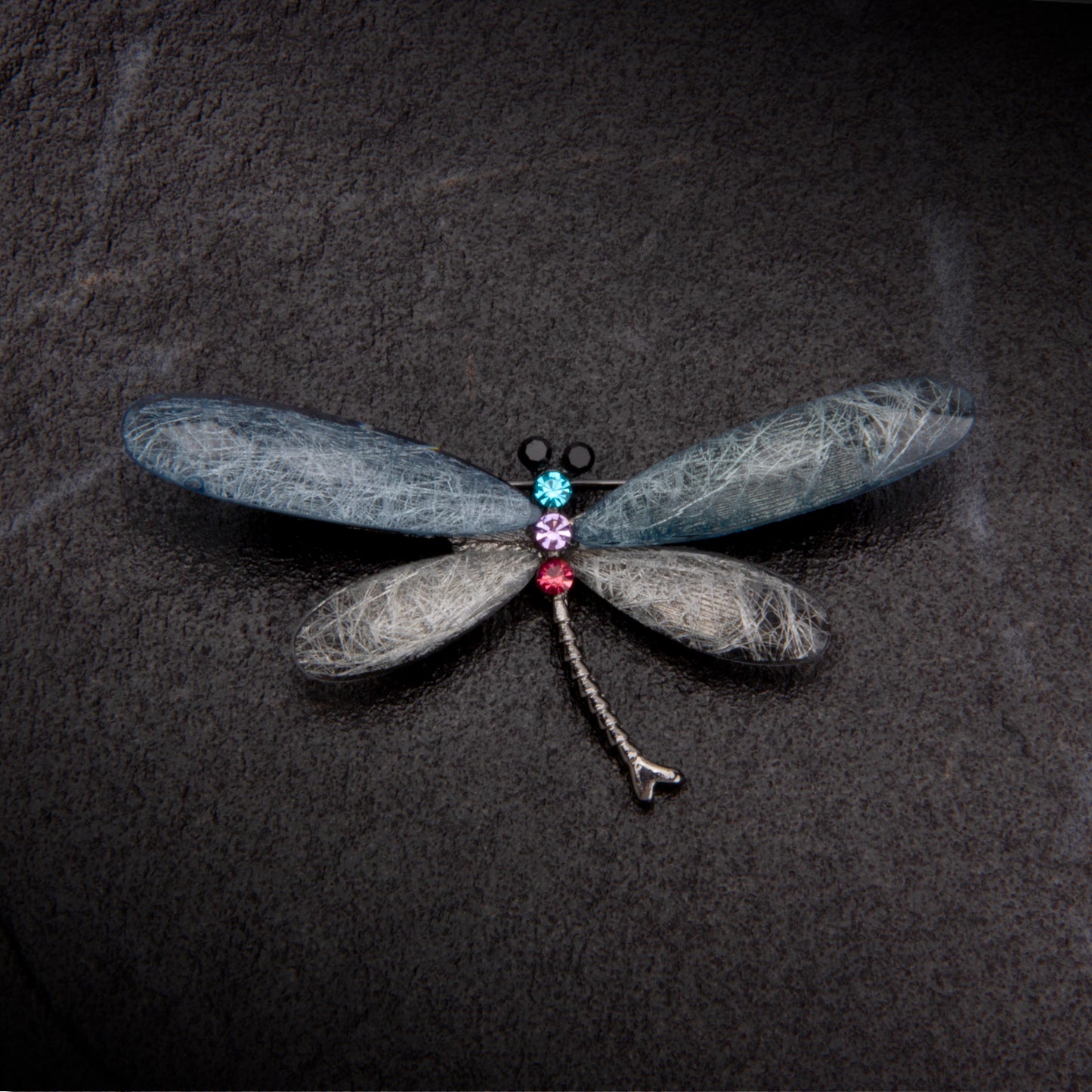 UJOY Pink Blue Dragonfly Wings Brooch Lapel Brooch Pin Set for Daily Decoration