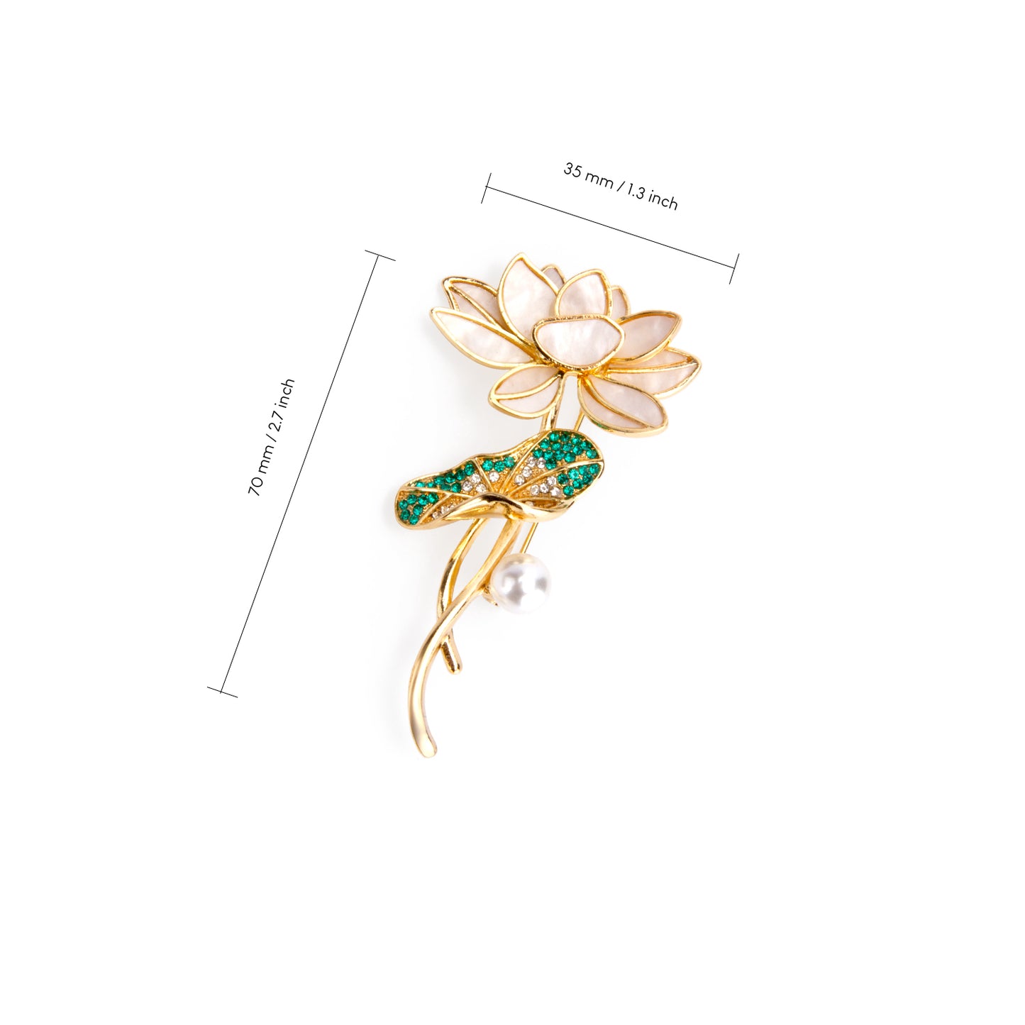 UJOY Golden Butterfly Pearl Brooch Lapel Brooch Pin Set for Daily Decoration