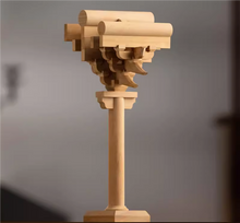 Load image into Gallery viewer, SARIHOSY Natural Wood Forbidden City Five Steps on Dougong Building Blocks Wooden Puzzles for Adults and Teenagers