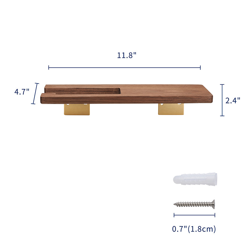 SARIHOSY High Quality Walnut Wood Paper Towel Holder Wall Mounted for Bathroom 105-GD