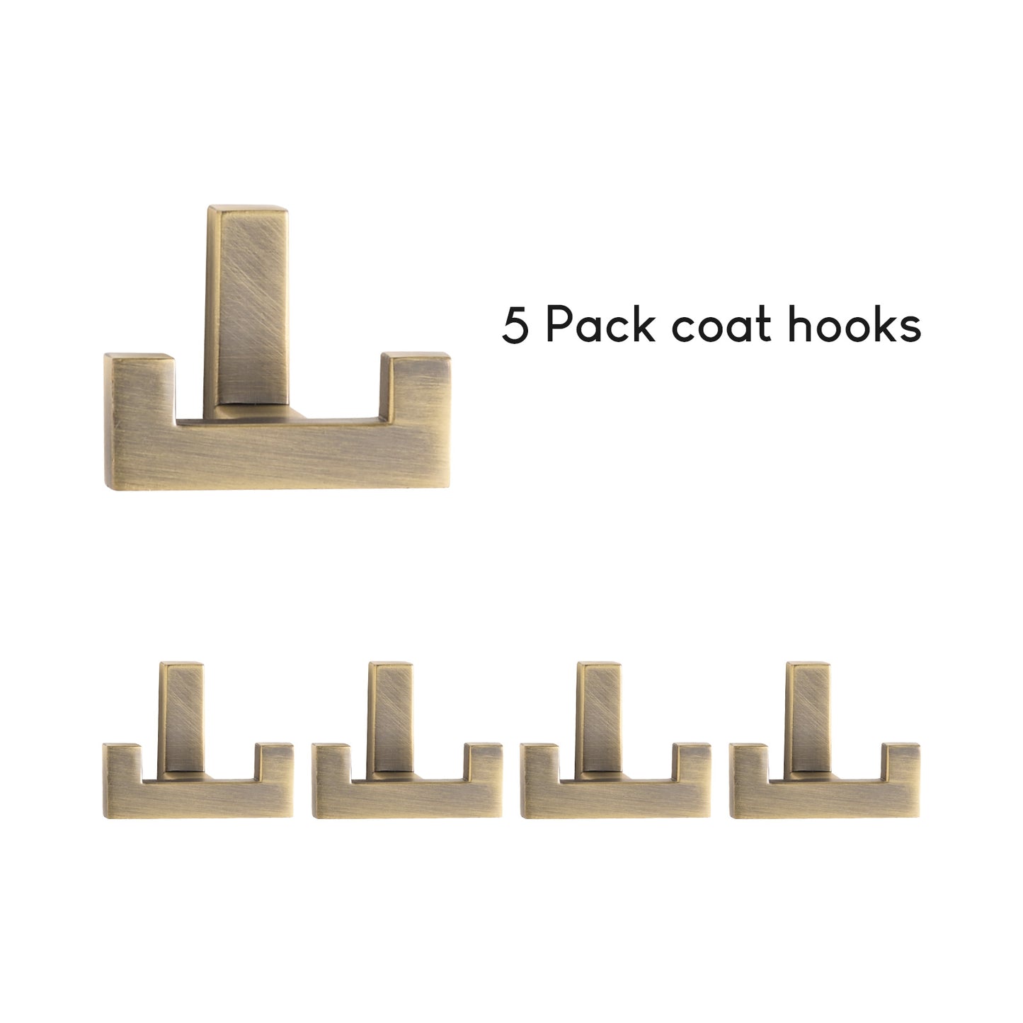 SARIHOSY Wall Hook Coat Hook Black Matt Double Hooks for Entryway Kitchen Bathroom Heavy Duty Hook Bathroom Accessories 941