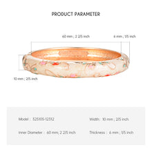 Load image into Gallery viewer, UJOY Bangles 7 Pcs Enamel Jewelry Set Gold Flower Engraved Cloisonne Bracelets Pack in a Box 7 PCS