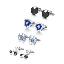 Cargar imagen en el visor de la galería, UJOY Cufflinks Set Business Parts Necktie Pins Bars Cuff Links Box for Men