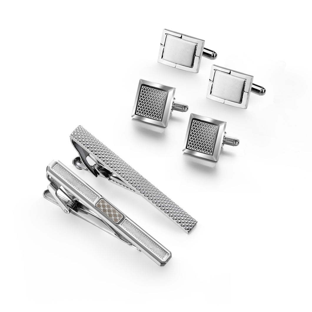 UJOY Cufflinks and Studs Set 4 Colors Shirt Tuxedo Buttons Packed in Cufflink Box for Men