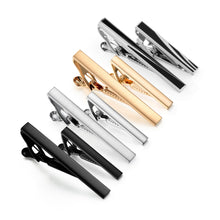 Load image into Gallery viewer, UJOY Tie Clips for Men, 8 Pcs Tie Bars Pinch Clip Set Silver 2.3 Inches 1.5 Inches Business Shirt Necktie Parts