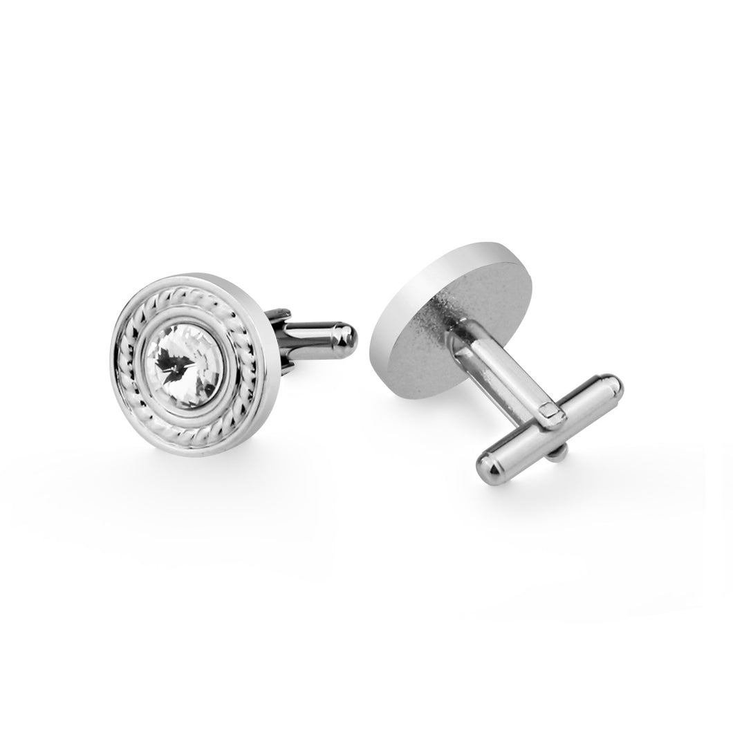 UJOY Stone Decor Men's Cufflinks Vintage Design Business Weeding Occassion