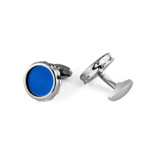 UJOY Blue Color Cufflinks for Mens Shirt Cuffs High Quality Cuff links Wedding Grooms Gift