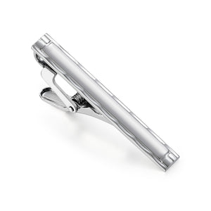 UJOY Skinny Tie Clips Silver Necktie Shirts Bar Pins Box Packed Gift for Men