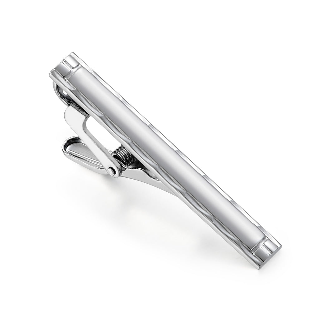 UJOY Skinny Tie Clips Silver Necktie Shirts Bar Pins Box Packed Gift for Men