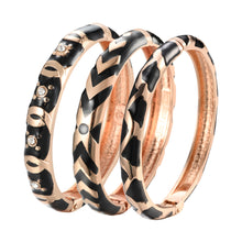 Load image into Gallery viewer, UJOY Womens Multi-Colors Cloisonne Bracelet Gold Plated Hollowed Enameled Hinged Cuff Bangles