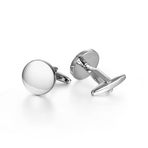 UJOY Men's Jewelry Cufflinks for Shirts for Weddings, Business Meeting, Dinner Polish Silver