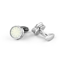 Load image into Gallery viewer, UJOY Mens Cufflinks Silver and Gold Colors Business Dress Parts for Wedding Party