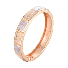 Load image into Gallery viewer, UJOY Colorful Cloisonne Bracelet Jewelry Enamel Handcraft Gold Spring Hinge Birthday Vacation Party Gifts Womens Bangles