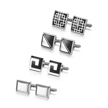 Load image into Gallery viewer, UJOY Tie Clip Shirts Cufflinks Combo Set Business Parts Necktie Pins Bars Cuff Links Box for Men