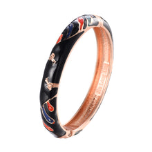 Cargar imagen en el visor de la galería, UJOY Vintage Bracelet Colorful Cloisonne Women Girls Hinged Bangles Enameled Bracelets Jewelry Gifts 55A44