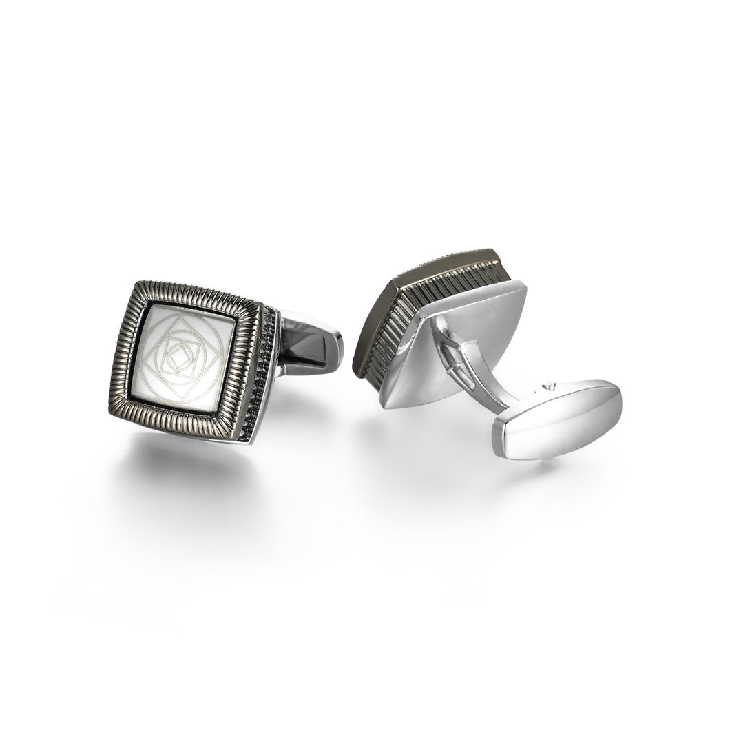 UJOY Cufflinks for Men, White Diamond Crystal Cufflinks for Groom Husband Personalized Gifts, Mens Formal Wedding Business Cufflinks, Gorgeous Cuff Links Shirt Accessories