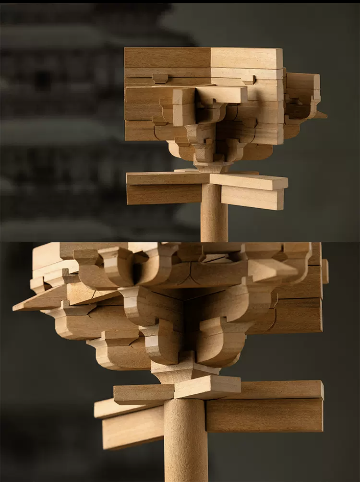 SARIHOSY Natural Wood Shanxi Yingxian Wooden Pagoda Outer Eaves Deputy Step Turning Gladiator Building Blocks for Adults and Teenagers