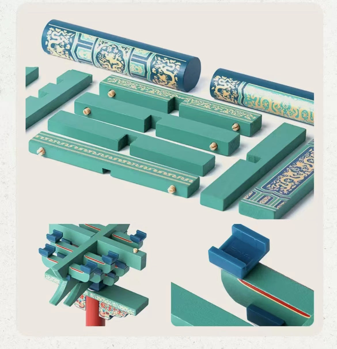 SARIHOSY Natural Wood Dougong Bulding Blocks in the Palace of Preserving Harmony in the Forbidden City Wooden Puzzles for Adults and Teenagers
