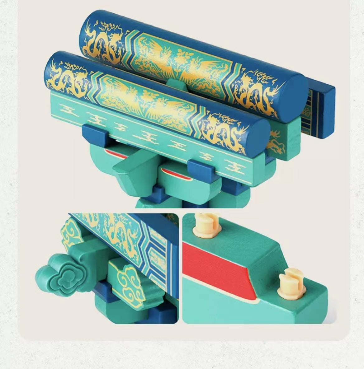SARIHOSY Natural Wood Dougong Building Blocks of Kunning of the Forbidden City Wooden Puzzles for Adults and Teenagers