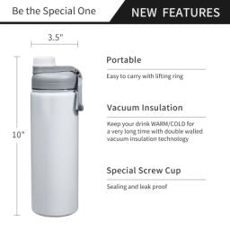 SARIHOSY Thermos 20oz Stainless Steel Vacuum Insulated Water Bottle Keep Drink Cold Outdoor Drinkware Gift for Everyone