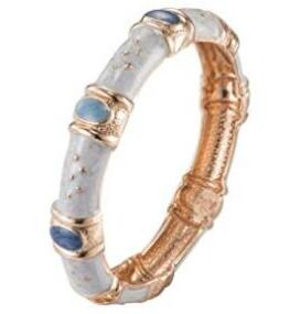 UJOY Traditional Design Bangle Bracelet Colorful Enamel Hinge