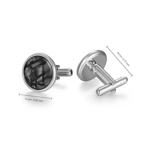 UJOY Men's Jewelry Cufflinks Mother of Pearl Black for Tuxedo Shirts for Weddings, Business Meeting, Dinner