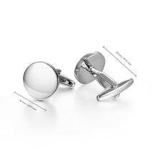Cargar imagen en el visor de la galería, UJOY Men&#39;s Jewelry Cufflinks for Shirts for Weddings, Business Meeting, Dinner Polish Silver