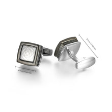 Load image into Gallery viewer, UJOY Cufflinks for Men, White Diamond Crystal Cufflinks for Groom Husband Personalized Gifts, Mens Formal Wedding Business Cufflinks, Gorgeous Cuff Links Shirt Accessories