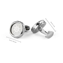 Cargar imagen en el visor de la galería, UJOY Fashionable Round Copper Metal Wave Line Exquisite Cufflinks Groom Wedding Accessories Party Men&#39;s Accessories