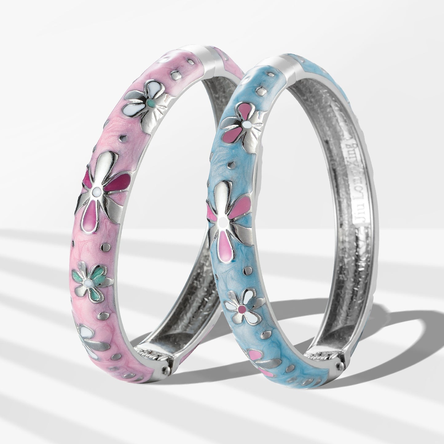 UJOY Colorful Cloisonne Bracelet Jewelry Enamel Handcraft Gold Spring Hinge Birthday Vacation Party Gifts Womens Bangles