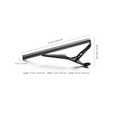 Load image into Gallery viewer, UJOY Skinny Tie Clips Black Necktie Shirts Bar Pins Box Packed Gift for Men