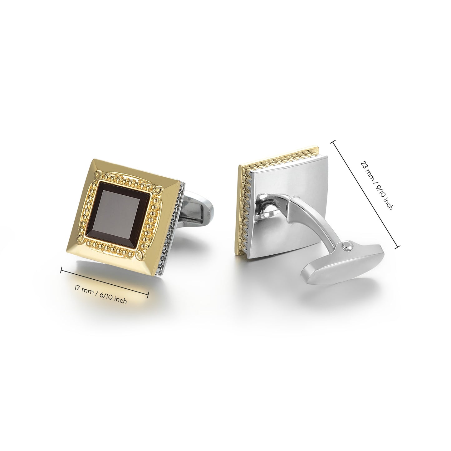 UJOY Vintage Stone Cufflinks for Men Business Wedding Daily Occasion