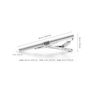 UJOY Tie Clip of Men Tie Bar Clip with Gift Box Silver for Business Wedding Meeting and Daily Life