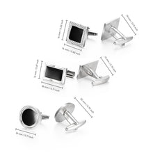 Load image into Gallery viewer, UJOY Cufflinks Combo Set Business Parts Necktie Pins Bars Cuff Links Box for Men