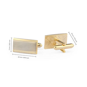 UJOY Gold Color Men's Jewelry Cufflinks for Shirts for Weddings, Business, Dinner