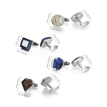 Load image into Gallery viewer, UJOY Tie Clip Shirts Cufflinks Combo Set Business Parts Necktie Pins Bars Cuff Links Box for Men
