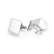 Cargar imagen en el visor de la galería, UJOY Mens Cufflinks Silver and Gold Colors Business Dress Parts for Wedding Party