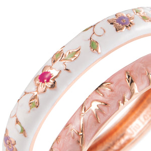 UJOY Cloisonne Bracelet Flower Gold Hinge Indian Cuff Bangle Enameled Jewelry Bracelets for Women Gift