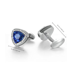 UJOY Men's Jewelry Blue Stones Cufflinks for Tuxedo Shirts for Weddings, Business, Dinner