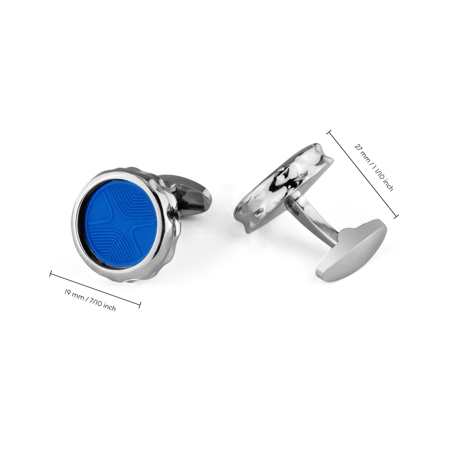 UJOY Blue Color Cufflinks for Mens Shirt Cuffs High Quality Cuff links Wedding Grooms Gift