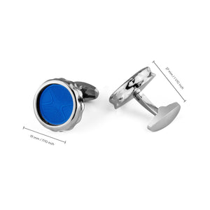 UJOY Blue Color Cufflinks for Mens Shirt Cuffs High Quality Cuff links Wedding Grooms Gift