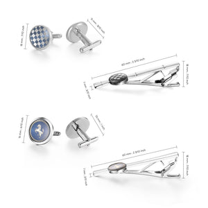 UJOY Cufflinks and Studs Set 4 Shirt Tuxedo Buttons Packed in Cufflink Box for Men